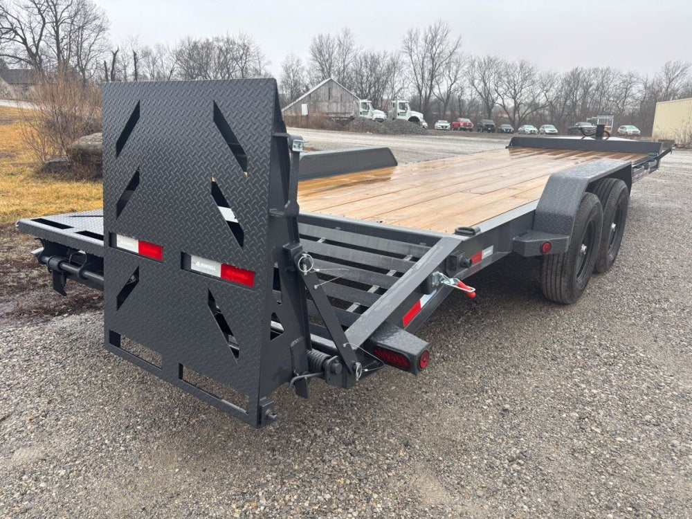 24' Iron Bull EWB Bumper Pull Equipment Trailer Mega Ramps - (2) 7,000 lb Axles - Equipment Trailers - TrailerSwap