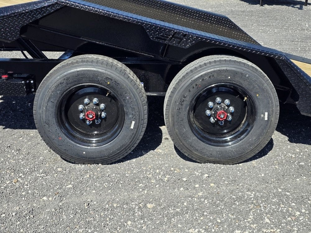 24' Tilt Equipment Trailer Bumper Pull 102" Wide (2) 10K Axles - Equipment Tilt - TrailerSwap