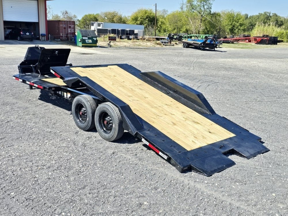 24' Tilt Equipment Trailer Bumper Pull 102" Wide (2) 10K Axles - Equipment Tilt - TrailerSwap