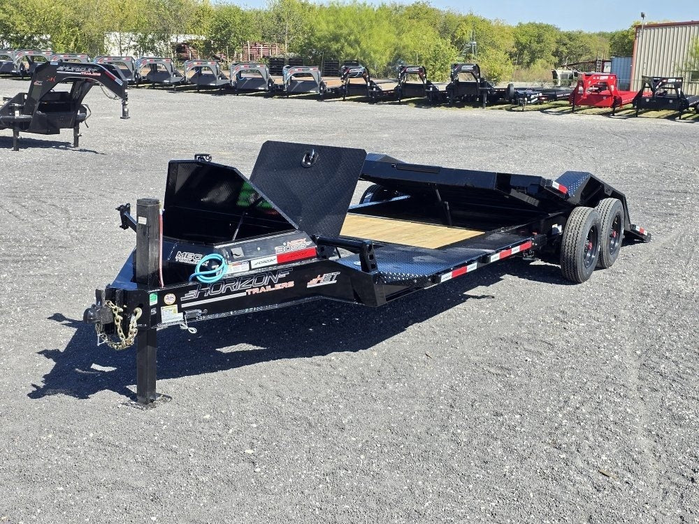 24' Tilt Equipment Trailer Bumper Pull 102" Wide (2) 10K Axles - Equipment Tilt - TrailerSwap