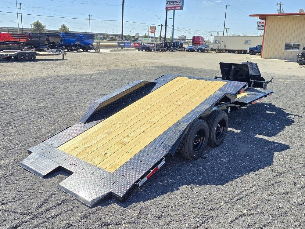 24' Tilt Equipment Trailer Bumper Pull 102" Wide (2) 10K Axles - Equipment Tilt - TrailerSwap