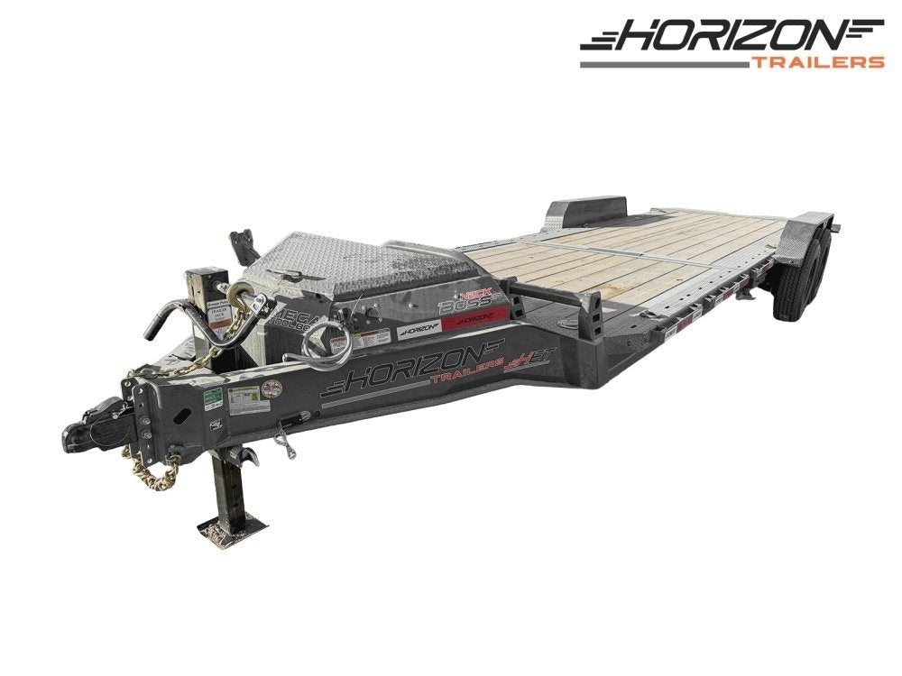 24' Tilt Equipment Trailer Bumper Pull 102" Wide (2) 10K Axles - Equipment Tilt - TrailerSwap