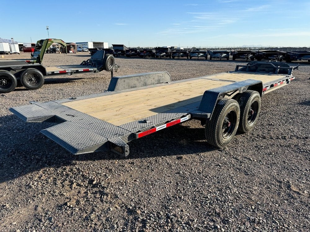 24' Tilt Equipment Trailer Bumper Pull 102" Wide (2) 10K Axles - Equipment Tilt - TrailerSwap