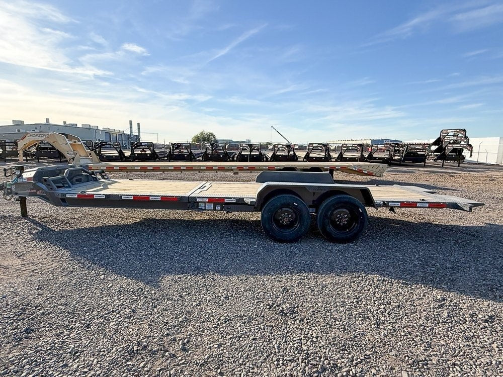24' Tilt Equipment Trailer Bumper Pull 102" Wide (2) 10K Axles - Equipment Tilt - TrailerSwap