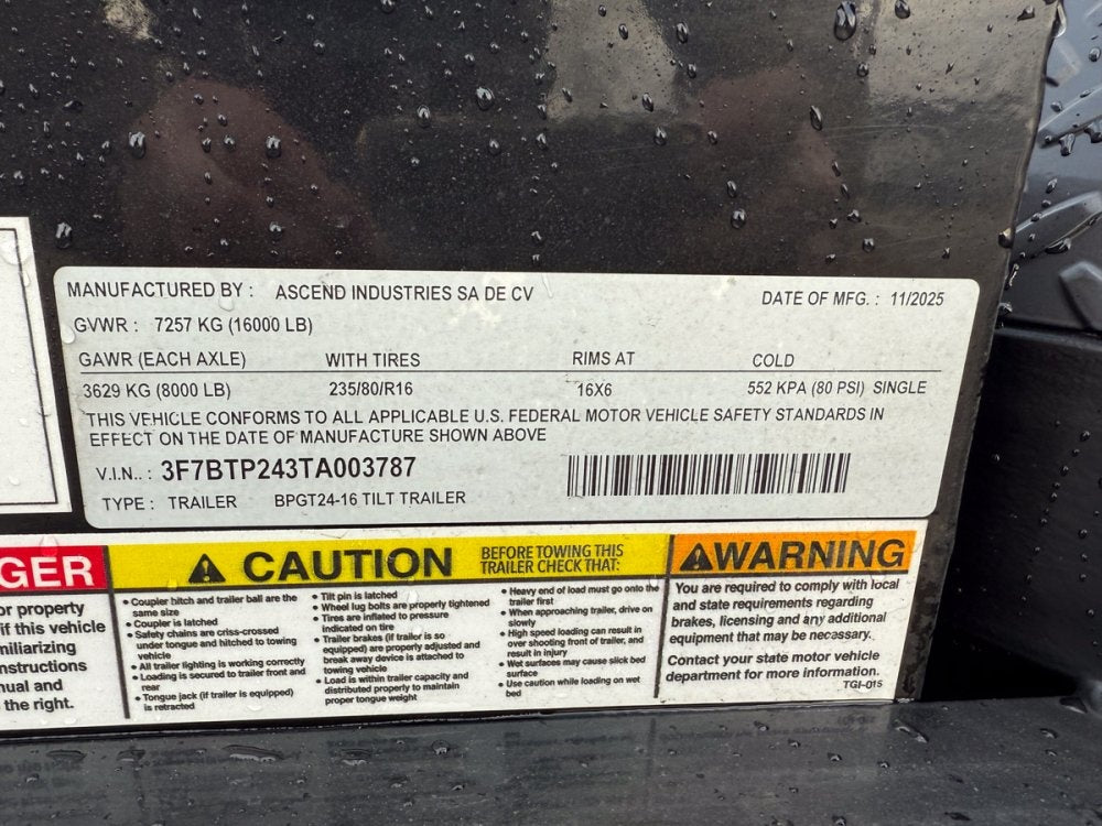 24' Tilt Trailer Drive Over Fenders, 8K Axles - Tilt Trailers - TrailerSwap