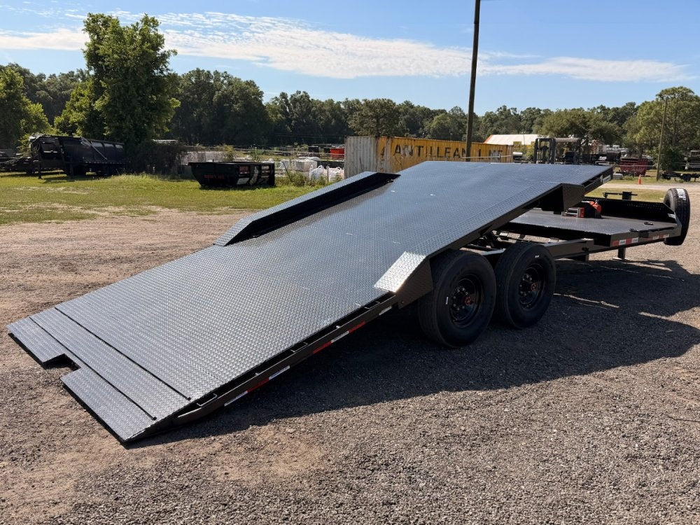 24' Tilt Trailer Drive Over Fenders, Steel Floor, 8K Axles - Equipment Tilt - TrailerSwap
