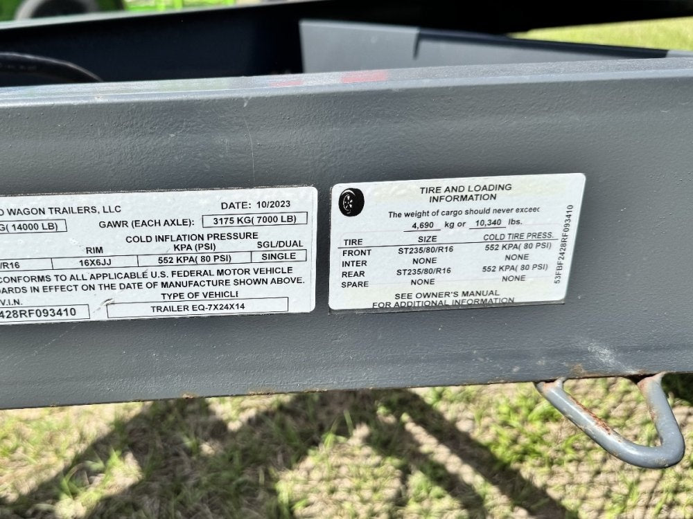 24' x 83" Covered Wagon Equipment Trailers - Low Profile Equipment Trailers - TrailerSwap