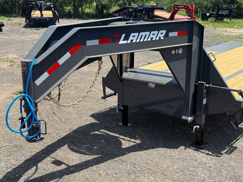 25' FD Gooseneck Mega Ramps 12k Axles Rhino Ramps - Dual Wheel Deckover - DO 12K MR - TrailerSwap