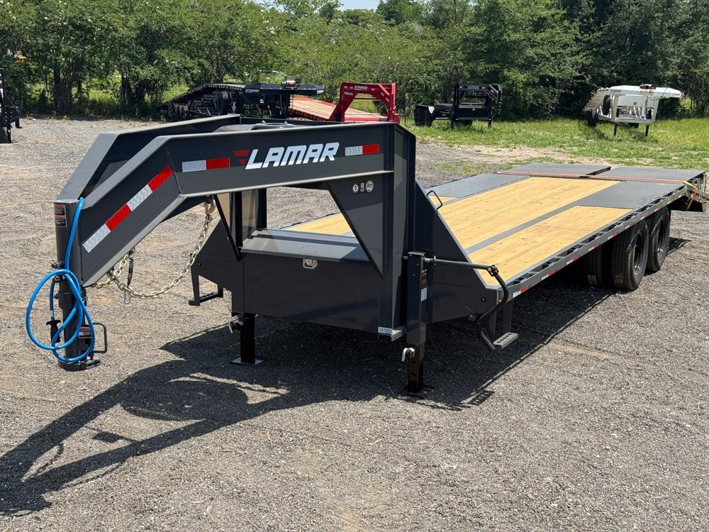 25' FD Gooseneck Mega Ramps 12k Axles Rhino Ramps - Dual Wheel Deckover - DO 12K MR - TrailerSwap
