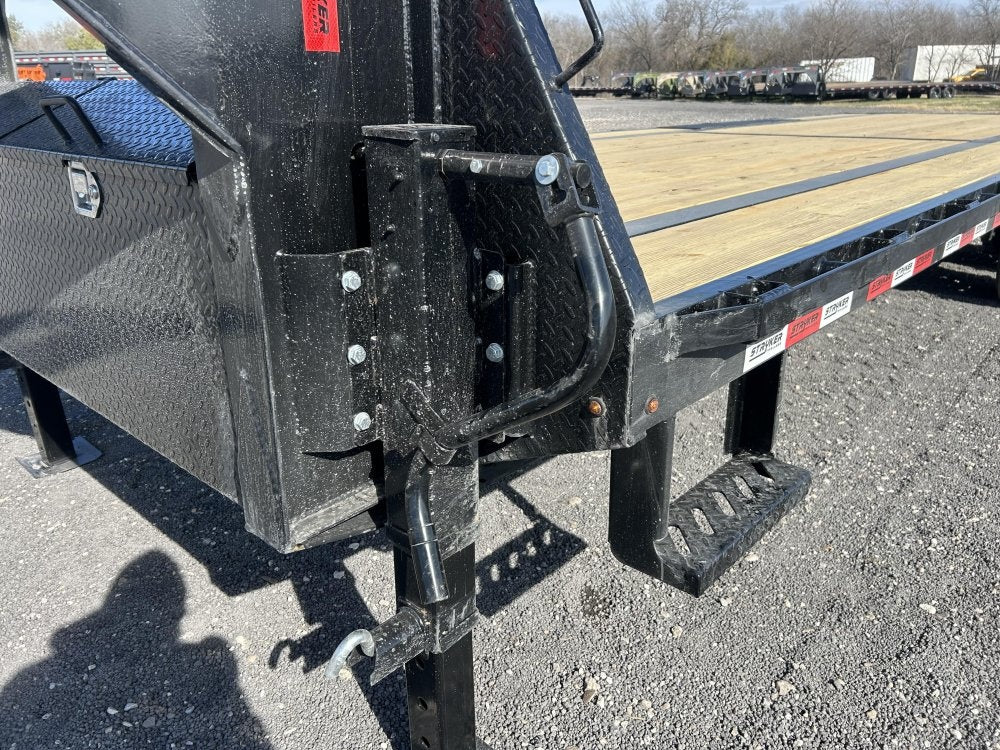 25' Stryker Gooseneck Deckover Trailer Straight Deck - (2) 7K Axles - Super Single Deckover - DO 7K SD - TrailerSwap