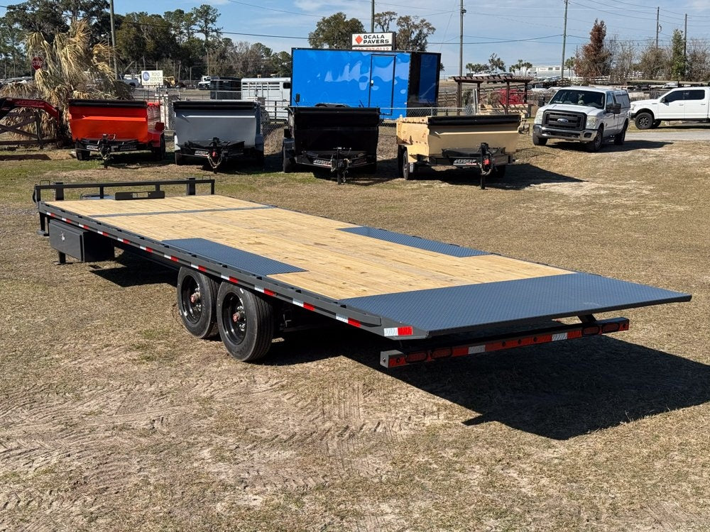 26' FA Bumper Pull Deckover Tilt - 8k Axles - 16 Ply Tires with Spare - Deckover Tilt - TrailerSwap