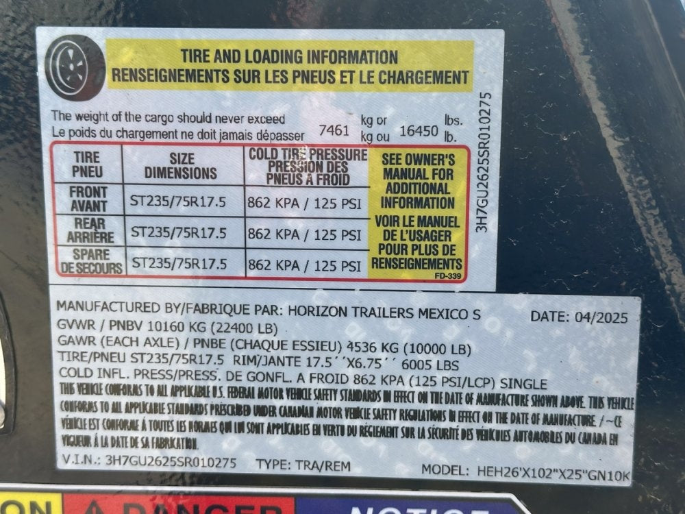 26' HEH Gooseneck Equipment Trailer (2) 10K Axles, Drive Over Fenders, 3' Dove W/ Mountain Ramps - Equipment Trailers - Stryker Dealership Group