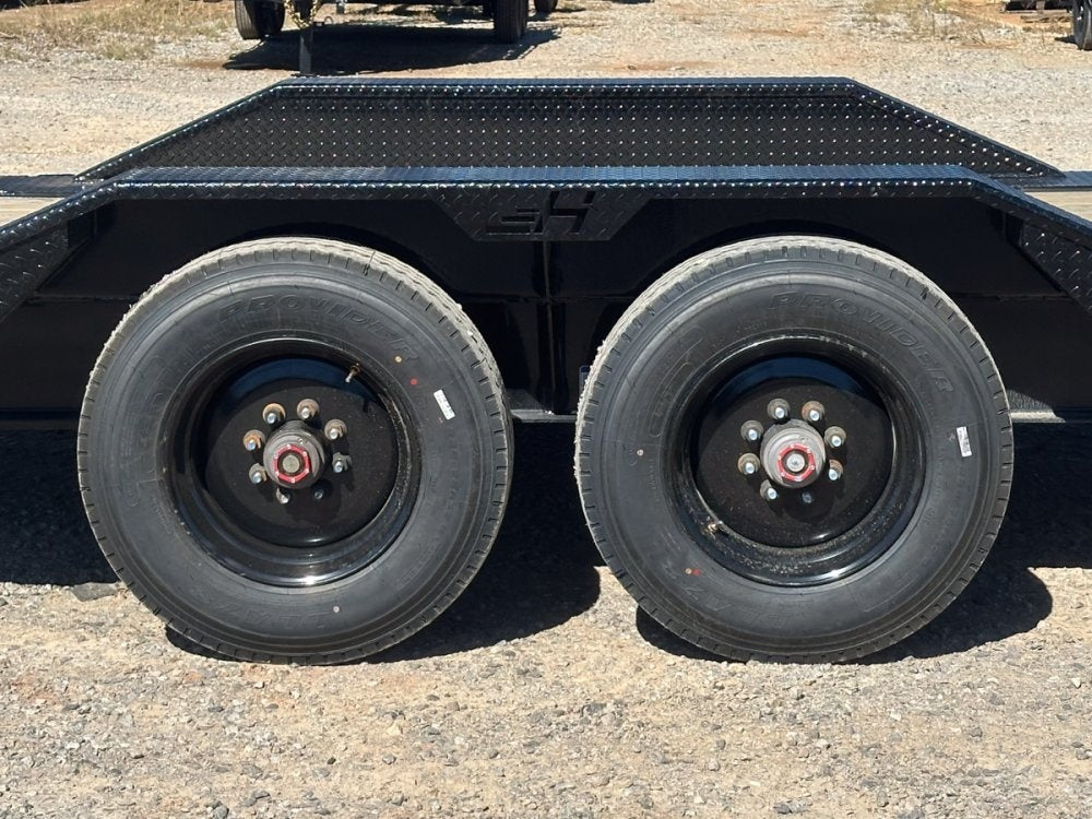 26' HEH Gooseneck Equipment Trailer (2) 10K Axles, Drive Over Fenders, 3' Dove W/ Mountain Ramps - Equipment Trailers - Stryker Dealership Group