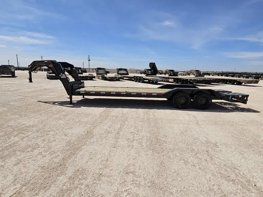 26' HEH Gooseneck Equipment Trailer Drive Over Fenders Mega Ramps - (2) 10K Axles - Low Profile Equipment Trailers - TrailerSwap