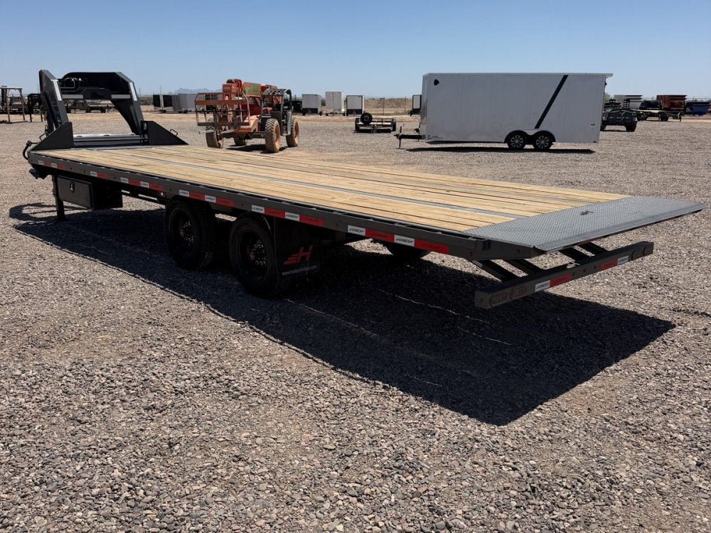 26' Horizon FFHSS Gooseneck Deckover Full Tilt Trailer - (2) 10K Axles - Deckover Tilt - TrailerSwap