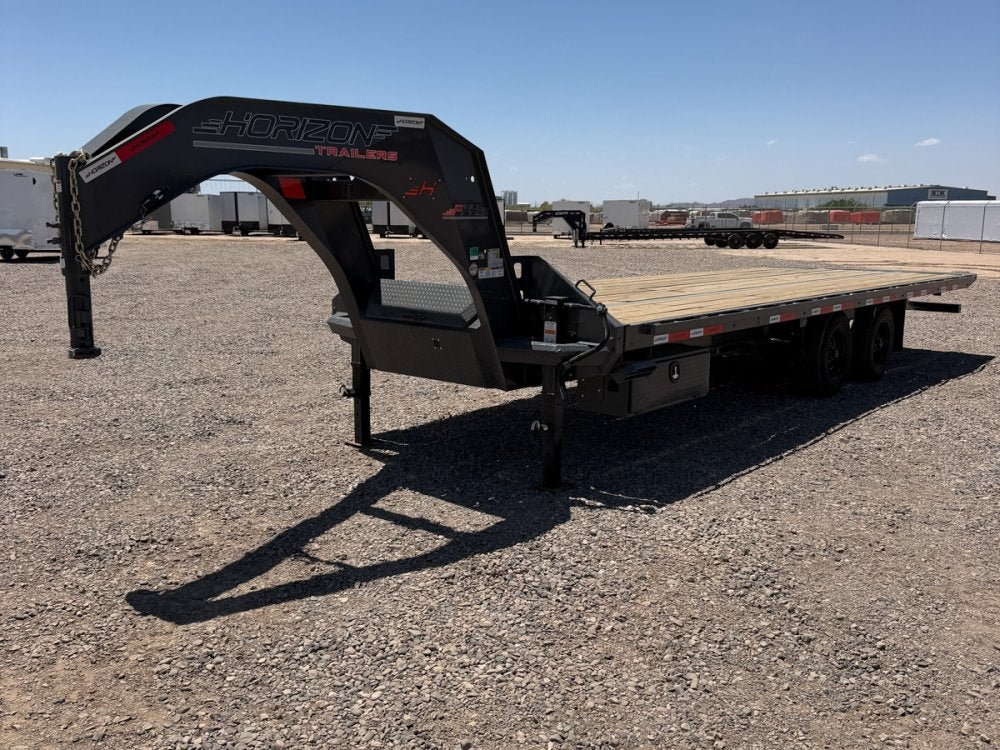 26' Horizon FFHSS Gooseneck Deckover Full Tilt Trailer - (2) 10K Axles - Deckover Tilt - TrailerSwap