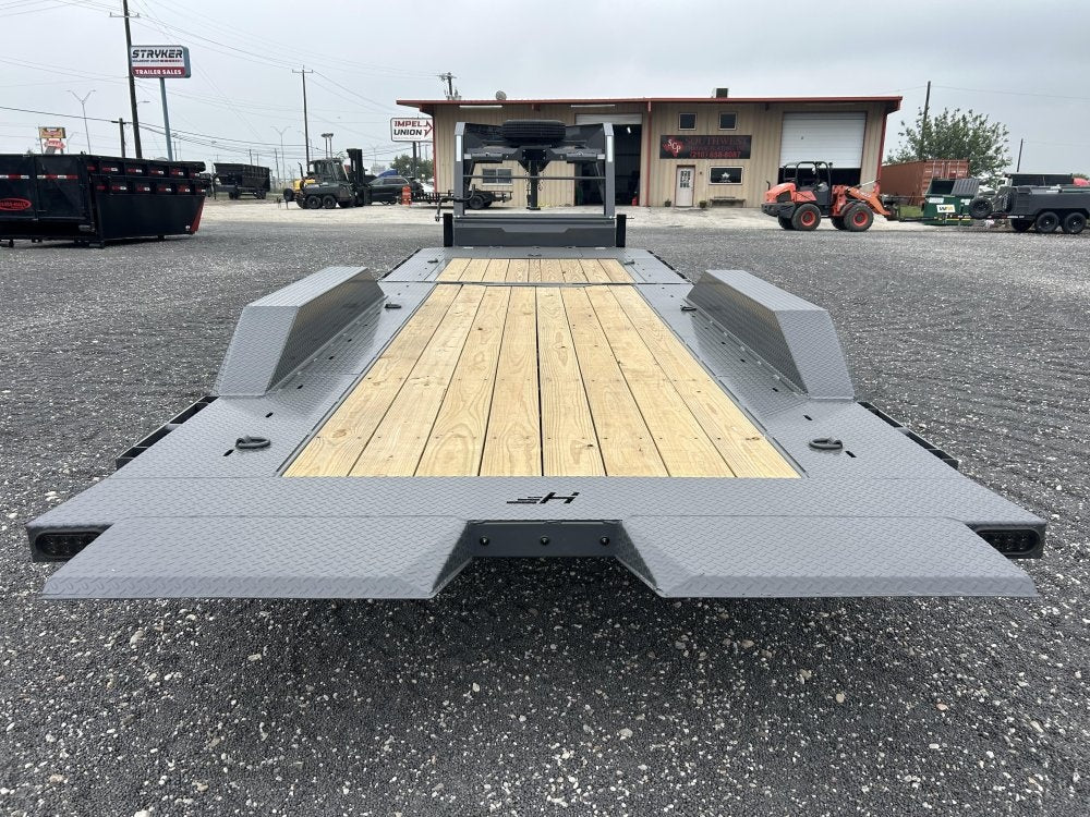 26' Horizon HET Gooseneck Equipment Tilt Trailer Drive Over Fenders - (2) 10K Axles - Equipment Tilt - TrailerSwap