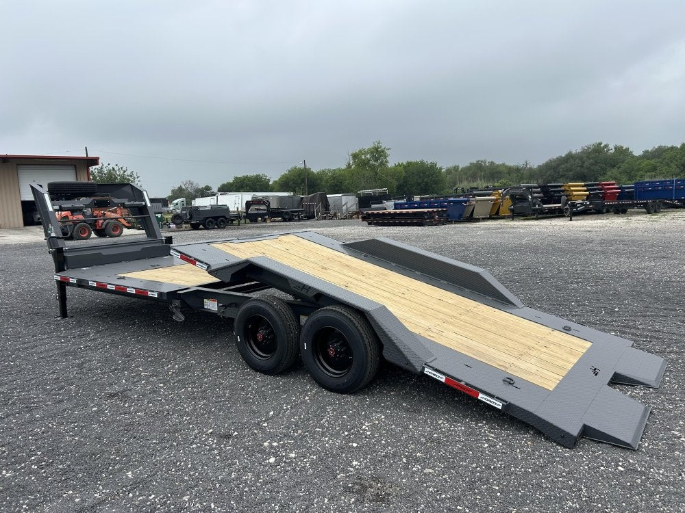 26' Horizon HET Gooseneck Equipment Tilt Trailer Drive Over Fenders - (2) 10K Axles - Equipment Tilt - TrailerSwap