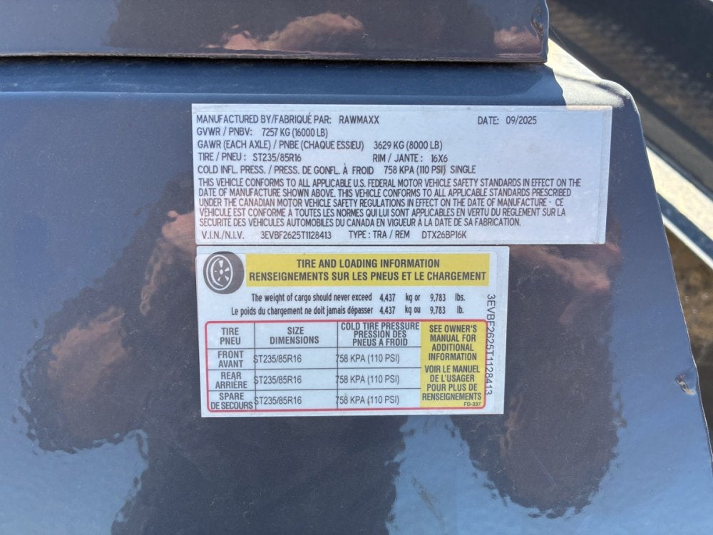 26' RawMaxx DTX Deckover Tilt Trailer - (2) 8k Axles - Deckover Trailers - Deckover Tilt - Stryker Dealership Group