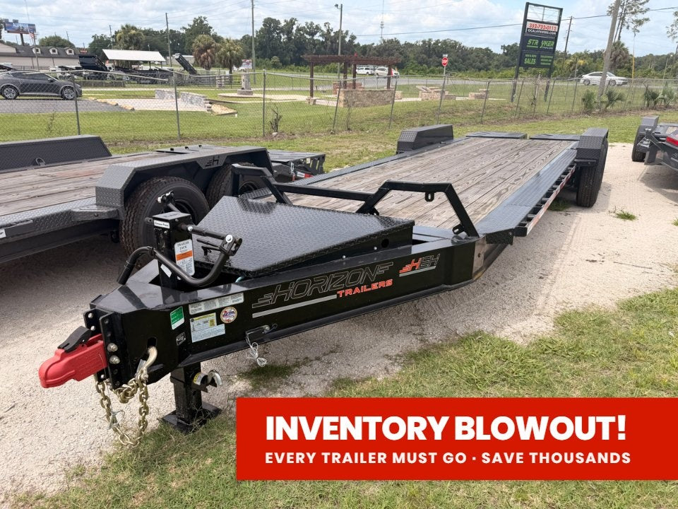 24' HEH Bumper Pull Equipment Trailer (2) 10K Axles, 3' Dove W/ Mountain Ramps 11823