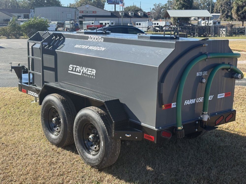 1000 Gallon Water Tank Trailer with Pump and Hose 004961