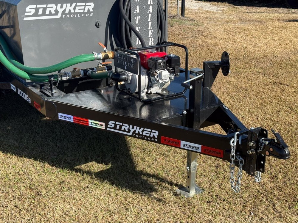 1000 Gallon Water Tank Trailer with Pump and Hose 004961
