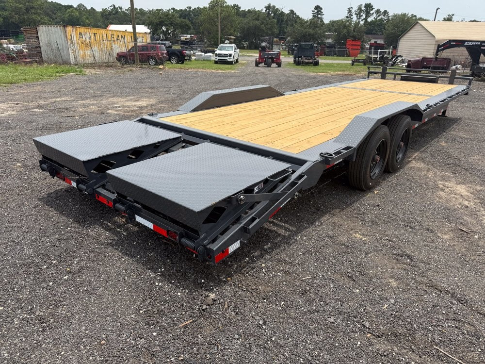 28' H8 Pintle Hitch Mega Ramps 8K Axles - Pintle Hitch Equipment - TrailerSwap