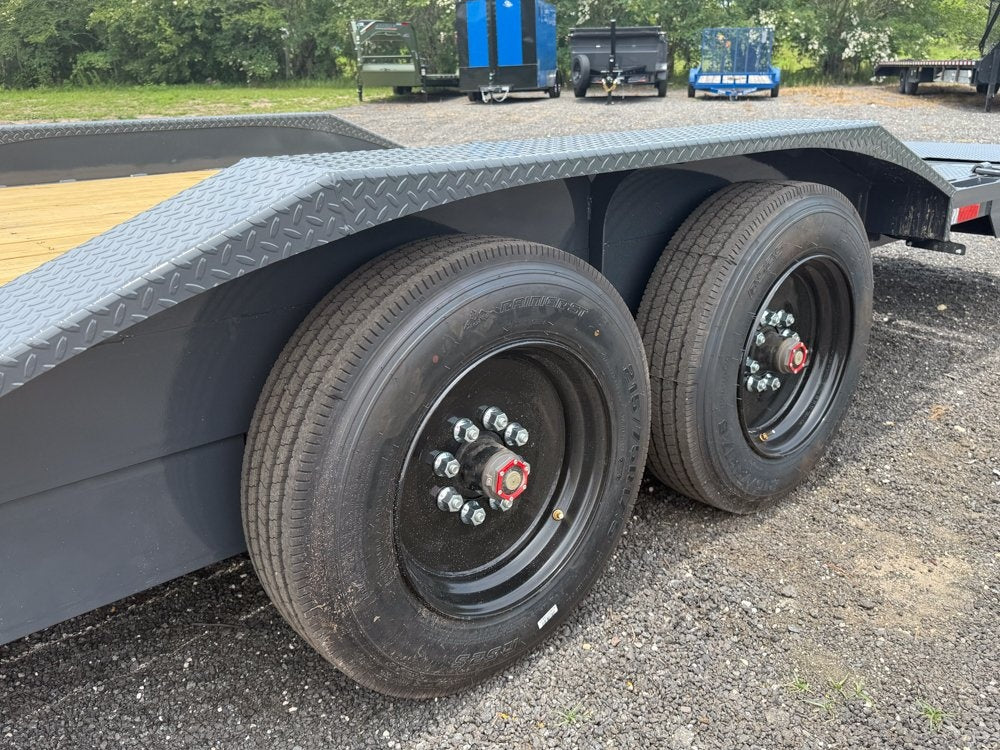 28' H8 Pintle Hitch Mega Ramps 8K Axles - Pintle Hitch Equipment - TrailerSwap