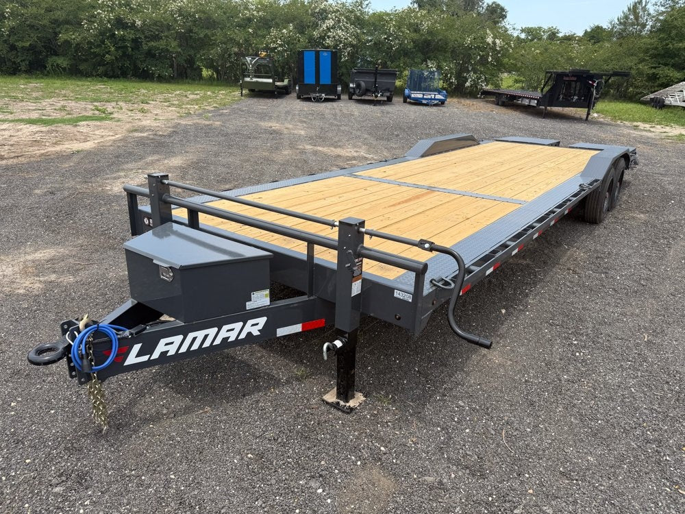 28' H8 Pintle Hitch Mega Ramps 8K Axles - Pintle Hitch Equipment - TrailerSwap