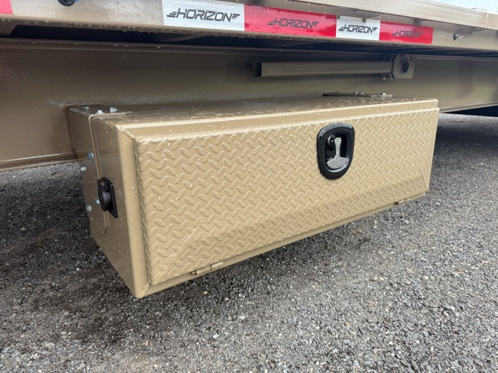 28' Horizon FFT Gooseneck Full Deckover TIlt Trailer - (2) 10K Axles - Super Single Deckover - TrailerSwap