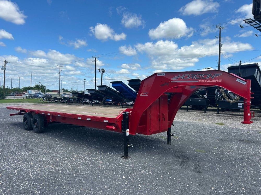 28' Horizon FFT Gooseneck Full Deckover Tilt Trailer - (2) 10K Axles - Deckover Tilt - TrailerSwap