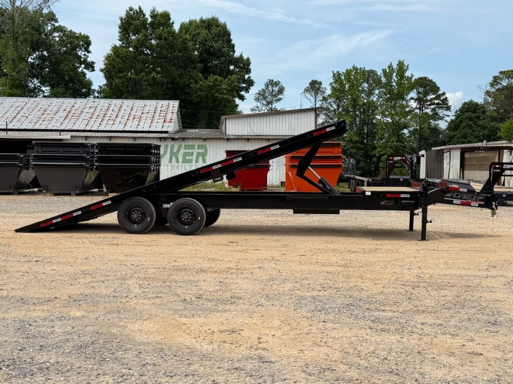 28' Horizon FTS Bumper Pull Hydraulic Deckover Tilt Trailer - 10K Axles - Deckover Tilt - TrailerSwap