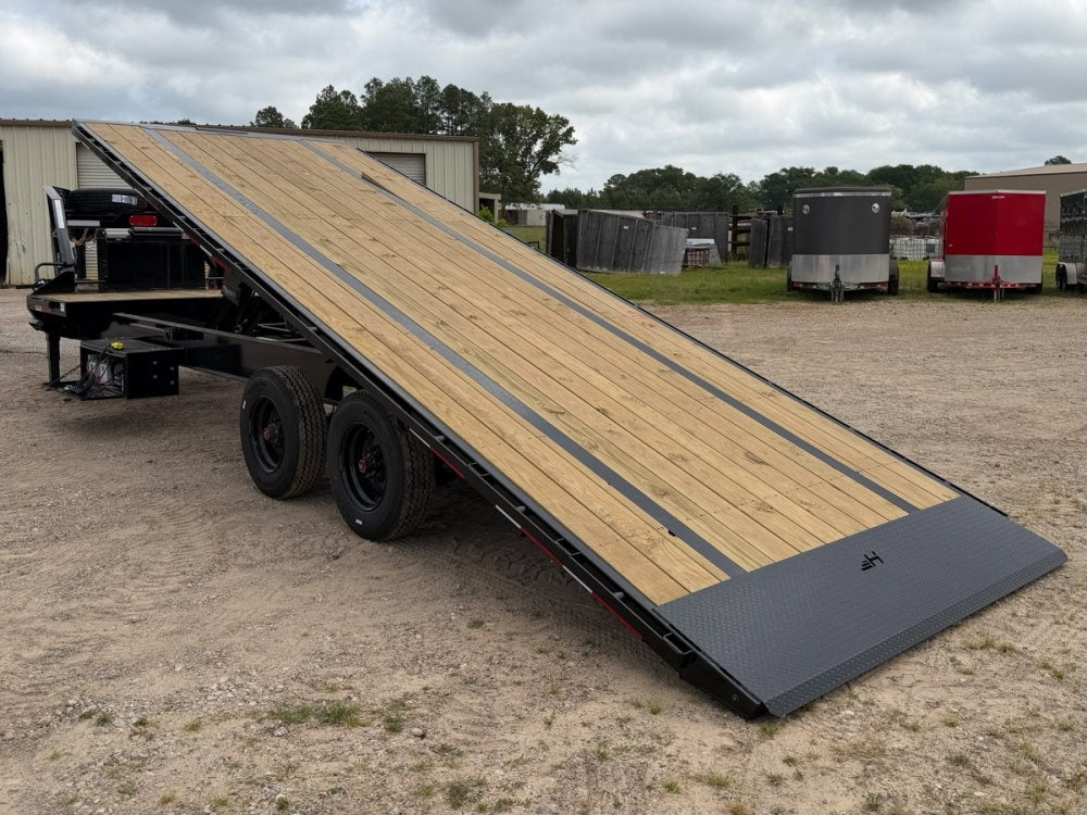 28' Horizon FTS Gooseneck Hydraulic Deckover Tilt Trailer - 10K Axles - Deckover Tilt - TrailerSwap