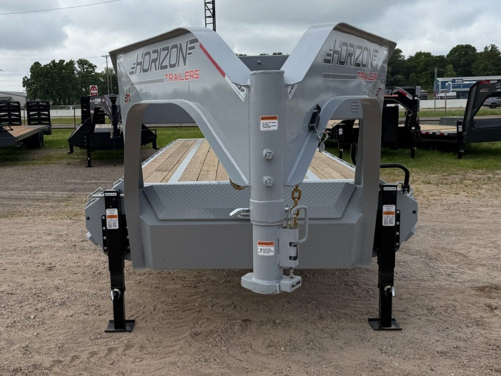 28' Horizon FTS Gooseneck Hydraulic Deckover Tilt Trailer - 10K Axles - Deckover Tilt - TrailerSwap