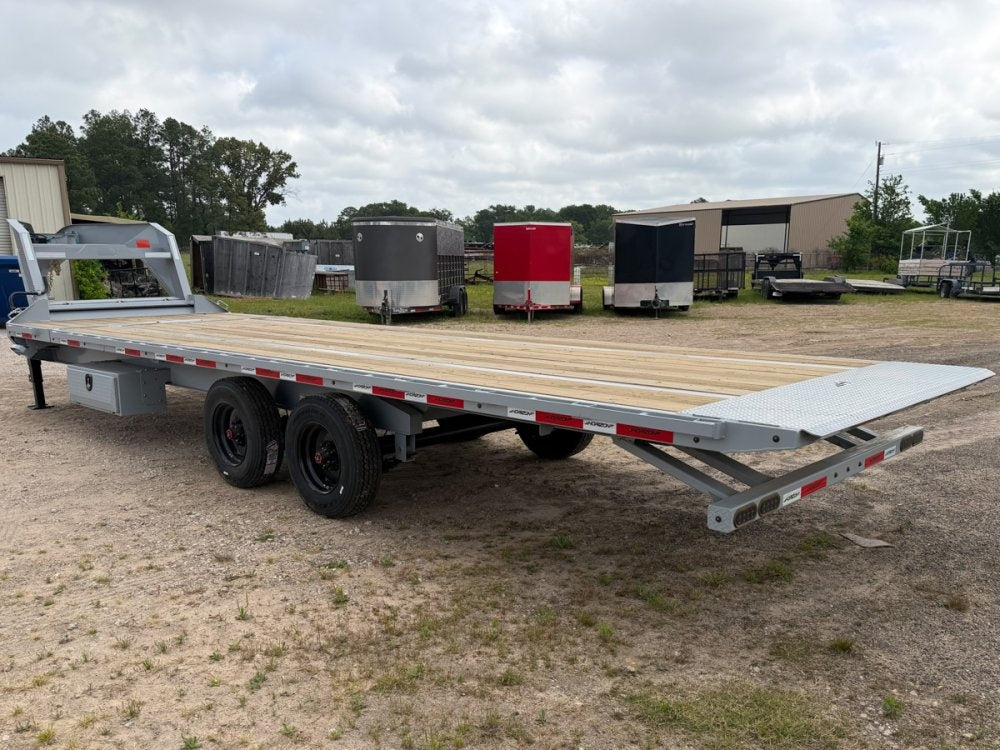 28' Horizon FTS Gooseneck Hydraulic Deckover Tilt Trailer - 10K Axles - Deckover Tilt - TrailerSwap