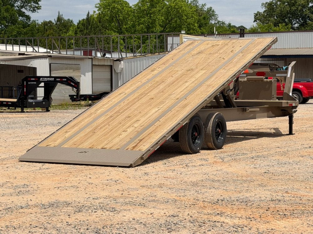 28' Horizon FTS Gooseneck Hydraulic Deckover Tilt Trailer - 10K Axles - Deckover Tilt - TrailerSwap