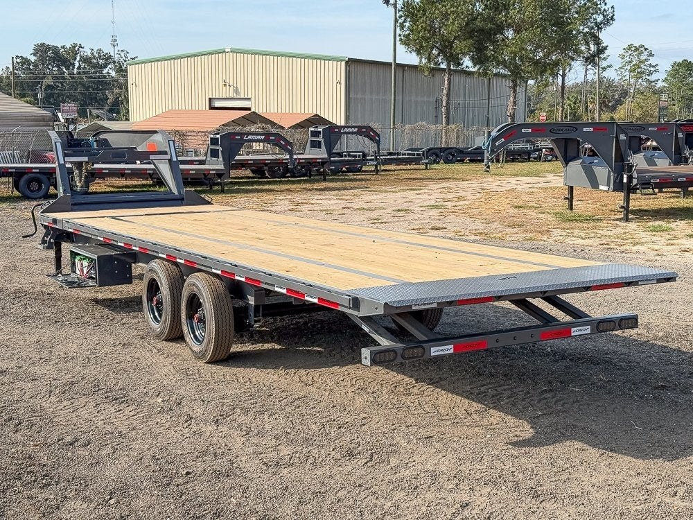 28' Horizon FTS Gooseneck Hydraulic Deckover Tilt Trailer - 10K Axles - Deckover Tilt - TrailerSwap