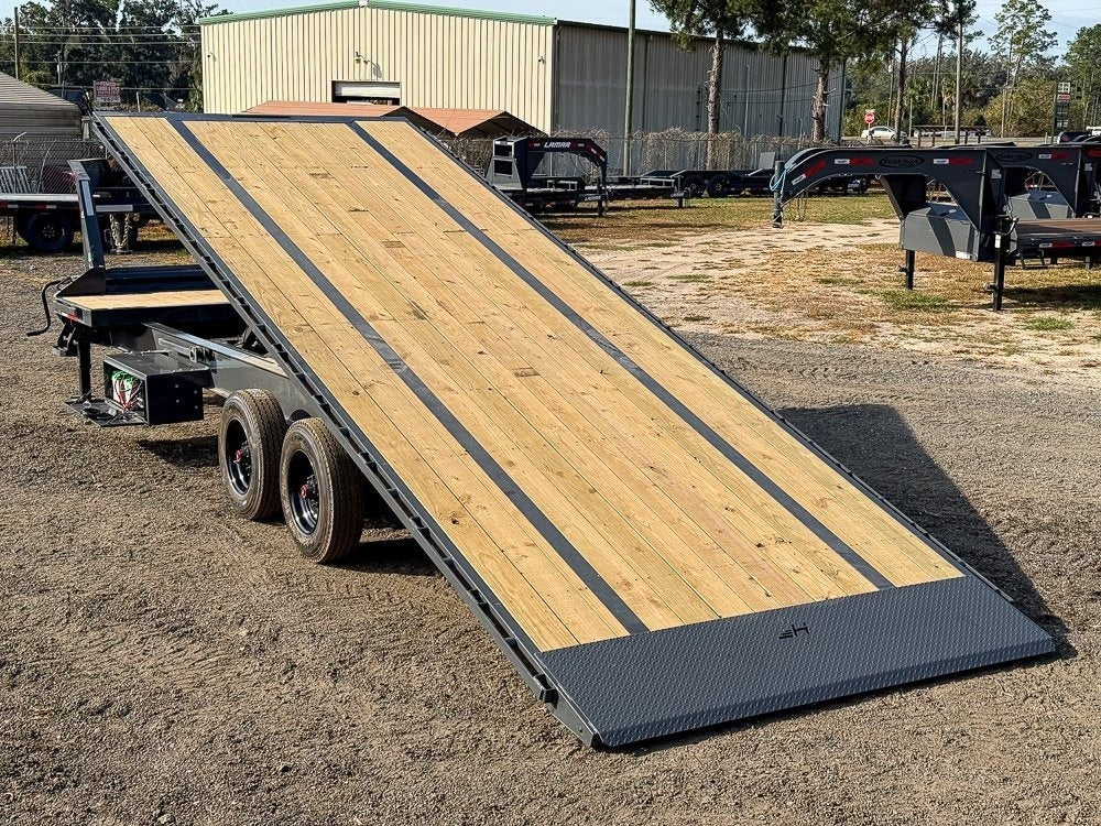 28' Horizon FTS Gooseneck Hydraulic Deckover Tilt Trailer - 10K Axles - Deckover Tilt - TrailerSwap