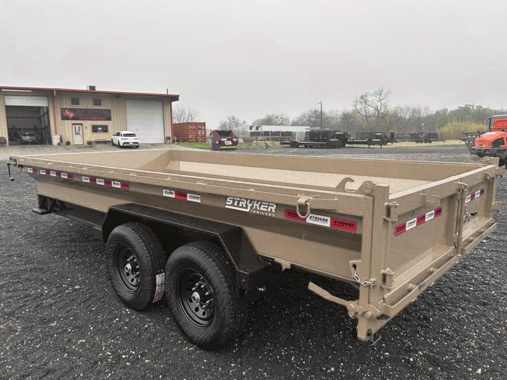 16' Stryker EDT Bumper Pull Dump Trailer 20" Side Walls - (2) 7k Axles 004052