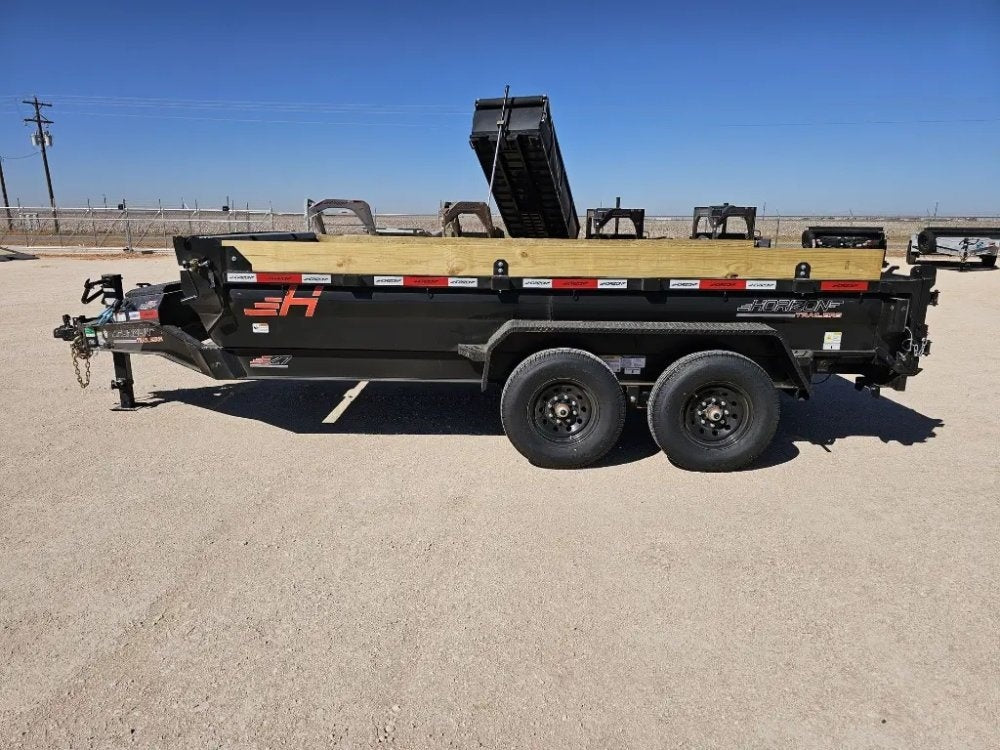 14' Horizon EZ7 Bumper Pull Dump Trailer 19" Sides - (2) 7K Axles 15865