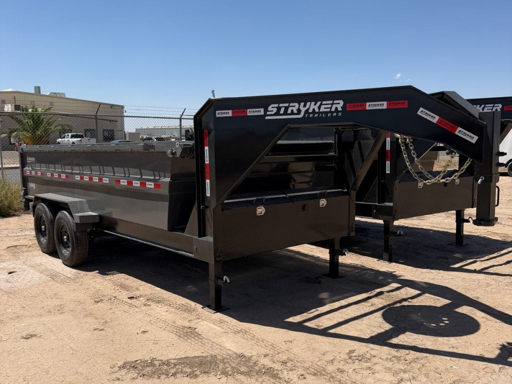 16' Stryker SDT Gooseneck Dump Trailer 36" Side Walls - (2) 7k Axles 4162