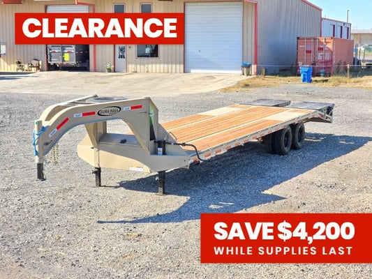 30' DKO Gooseneck Deckover 25' + 5' Mega Ramps (2) 10K Axles - Dual Wheel Deckover - DO 10K MR DW - TrailerSwap