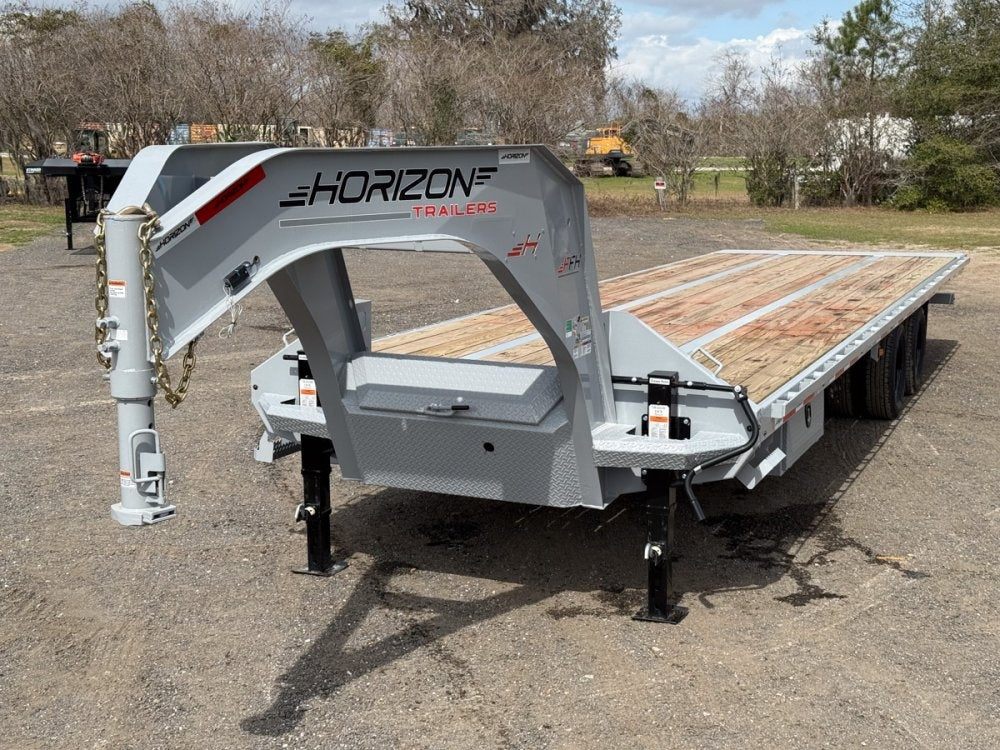 30' Horizon FFH Gooseneck Deckover Full Tilt Trailer - (2) 12k Axles - Deckover Tilt - TrailerSwap