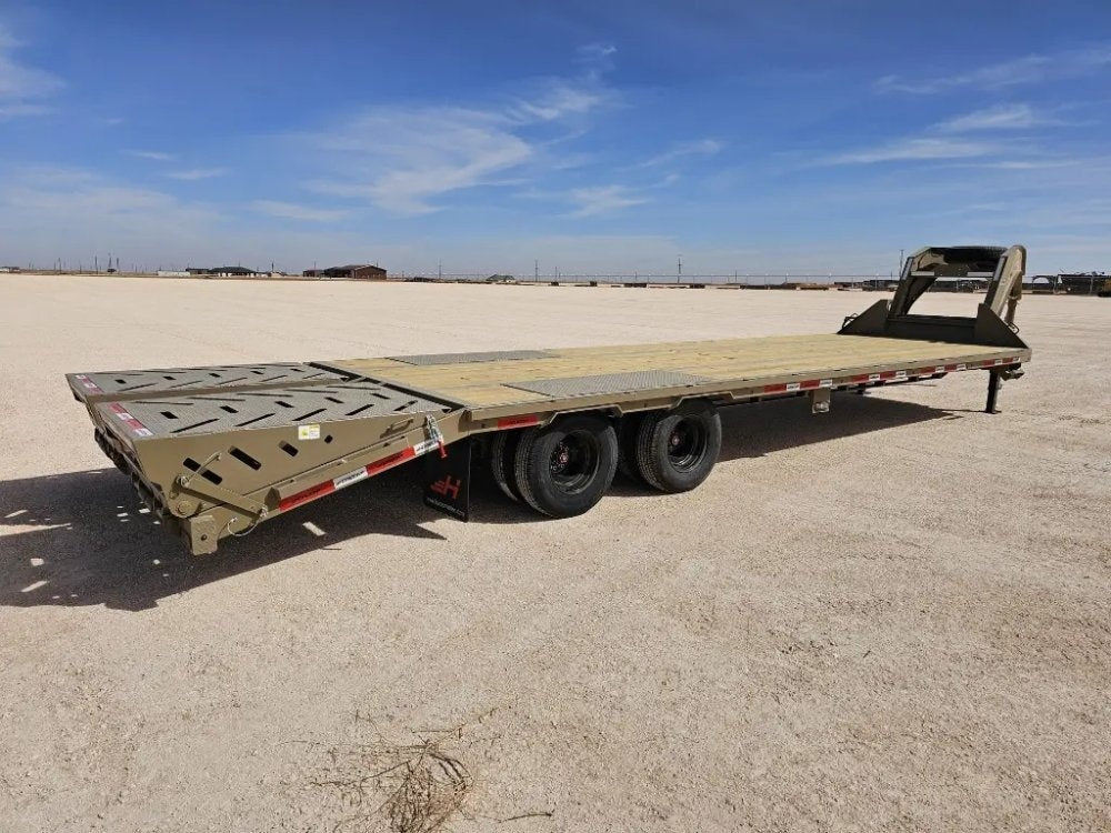 30' Horizon FHZ Gooseneck Dual Wheel Deckover Trailer Mega Ramps - (2) 10K Axles - Dual Wheel Deckover - DO 10K MR DW - TrailerSwap