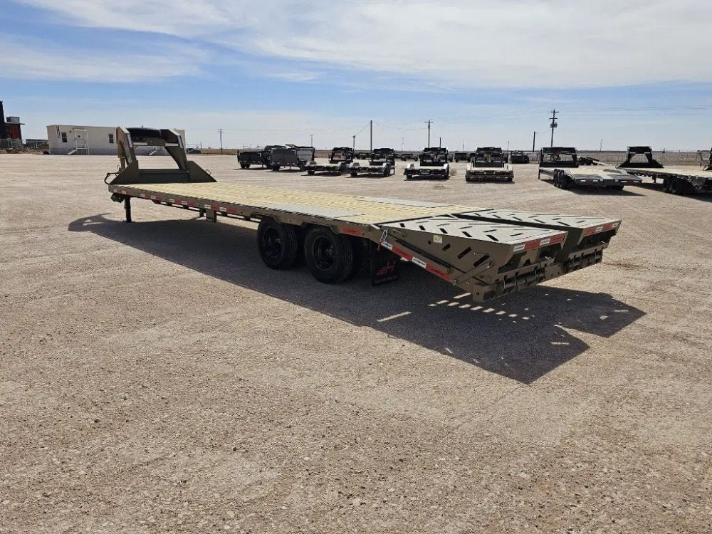30' Horizon FHZ Gooseneck Dual Wheel Deckover Trailer Mega Ramps - (2) 10K Axles - Dual Wheel Deckover - DO 10K MR DW - TrailerSwap