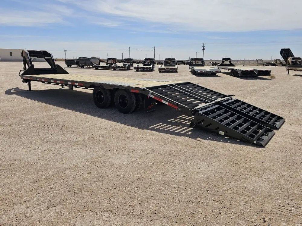 30' Horizon FHZ Gooseneck Dual Wheel Deckover Trailer Mega Ramps - (2) 10K Axles - Dual Wheel Deckover - DO 10K MR DW - TrailerSwap