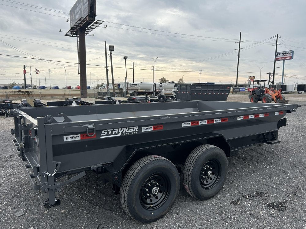 14' Stryker EDT Bumper Pull Dump Trailer 20" Side Walls - (2) 7k Axles 4054