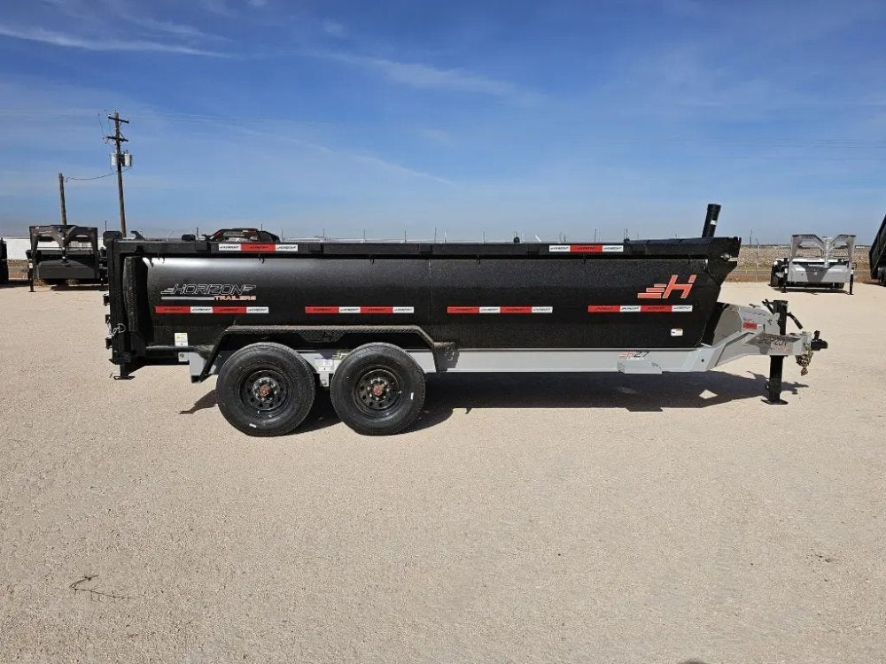 16' Horizon HZ7 Bumper Pull Dump Trailer 36" Side Walls - (2) 8K Axles 16151