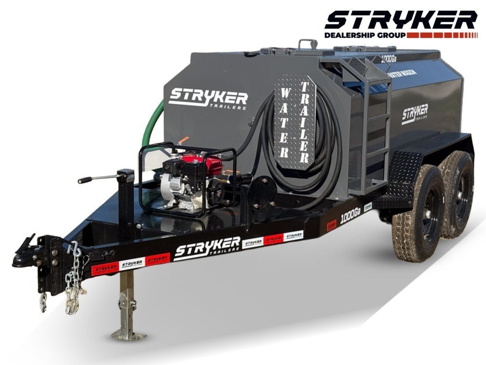 1000 Gallon Water Tank Trailer with Pump and Hose 004962