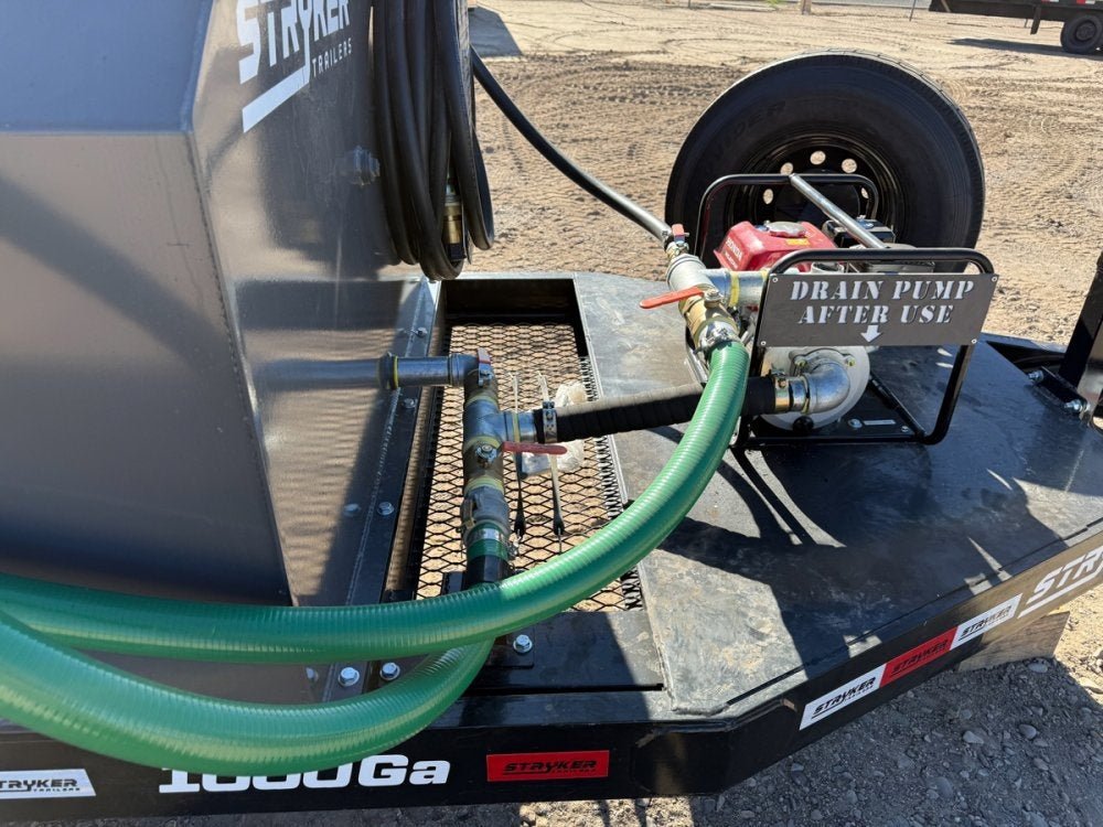 1500 Gallon Water Tank Trailer with Pump and Hose 004959